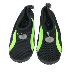 ECSA Water Swim Shoes Black Pool Water Beach Black and Green Kids Size 3